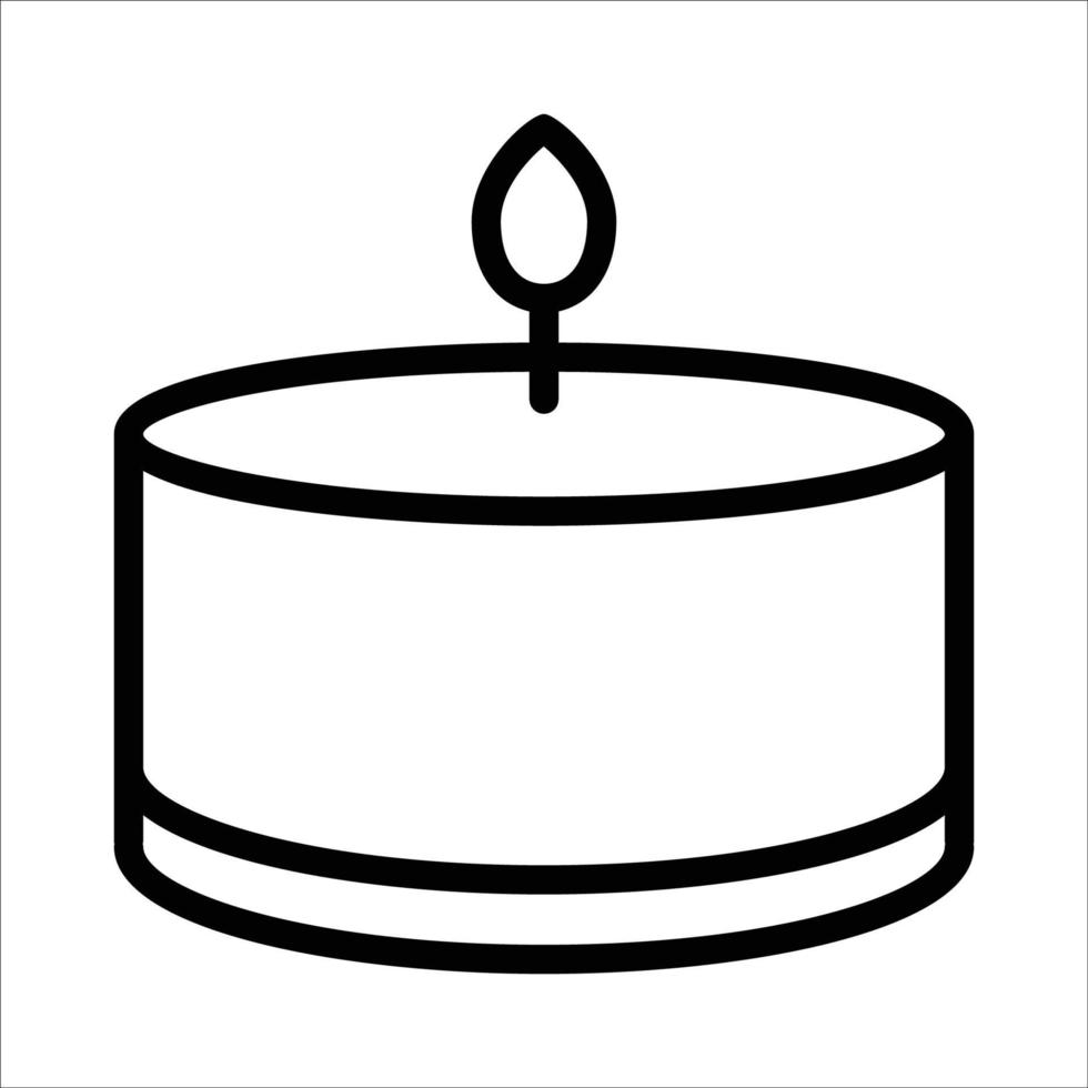 Candle line icon. simple design editable. Design template vector