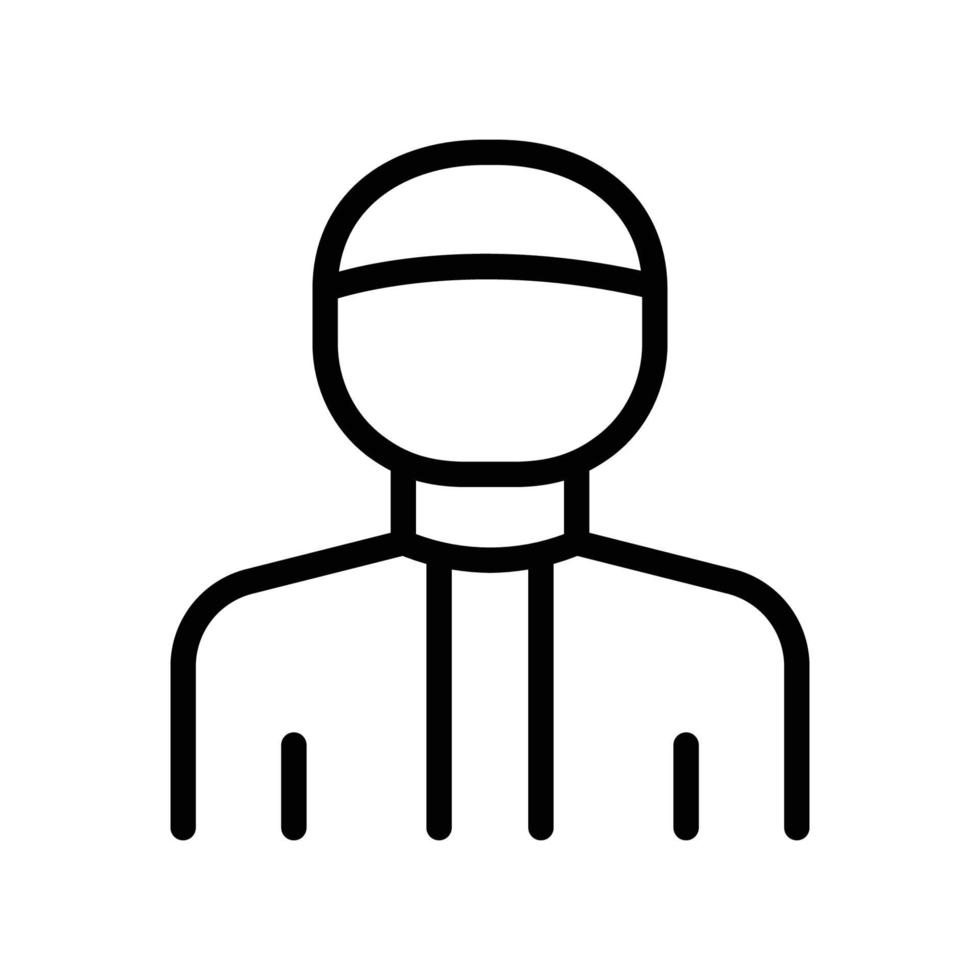Muslim men line icon. Suitable for islamic religion symbol. simple design editable. Design template vector