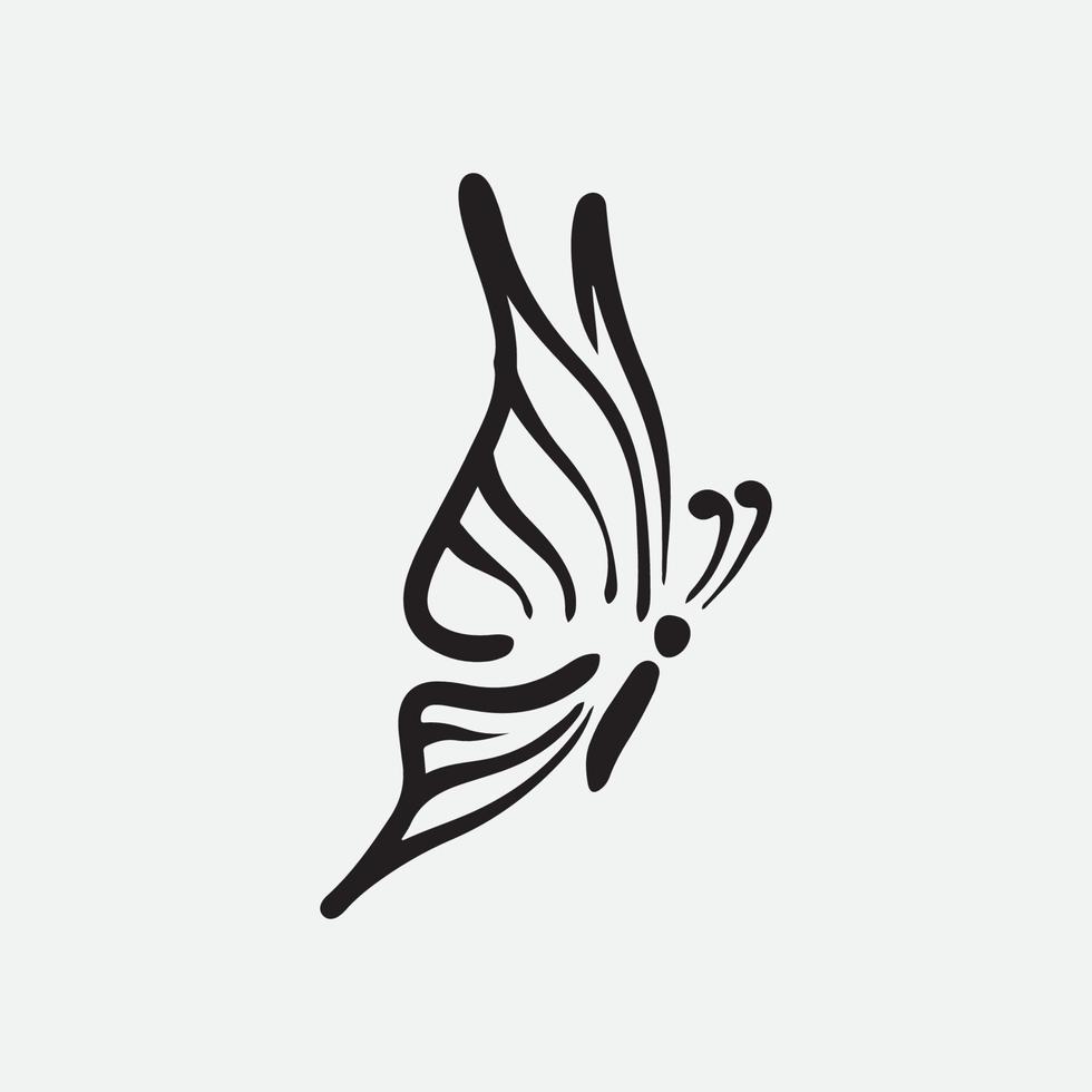 Butterfly drawing vector