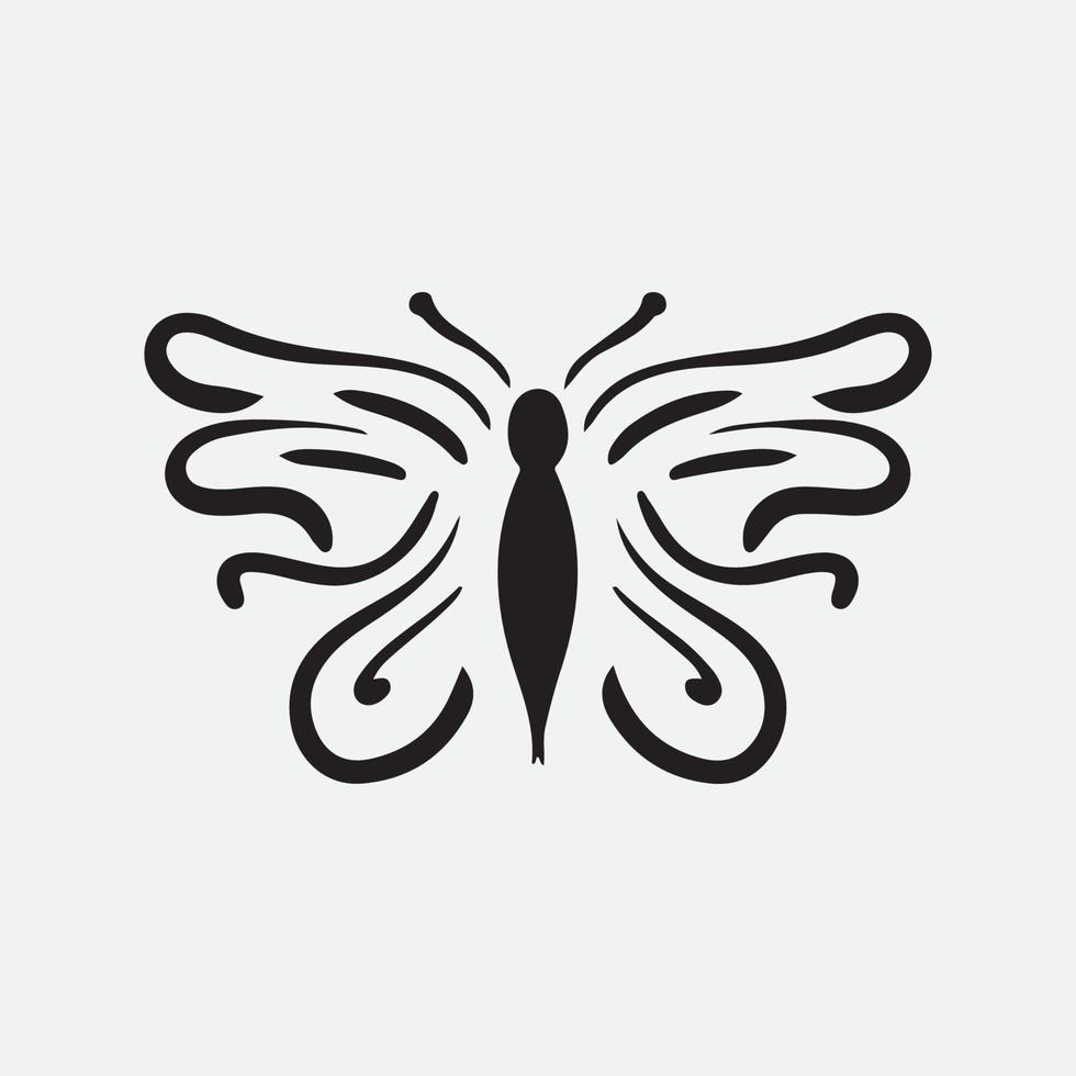 Butterfly drawing vector