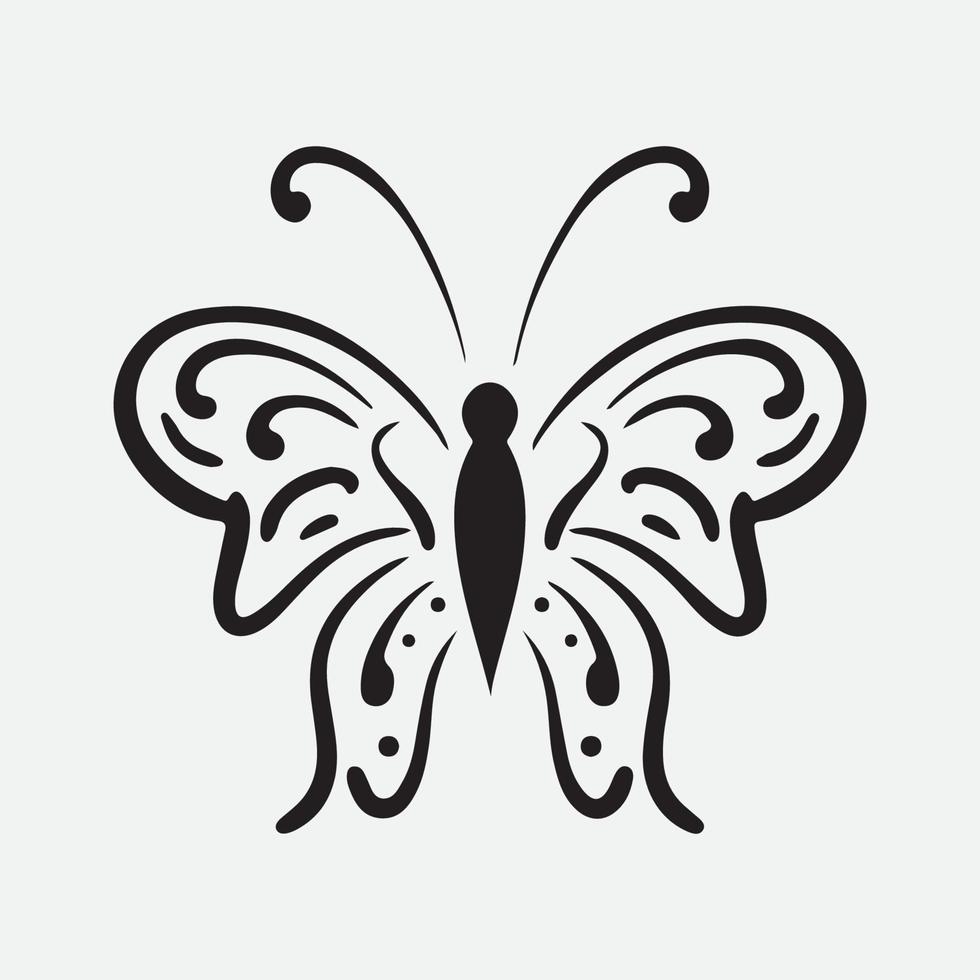 Butterfly drawing vector