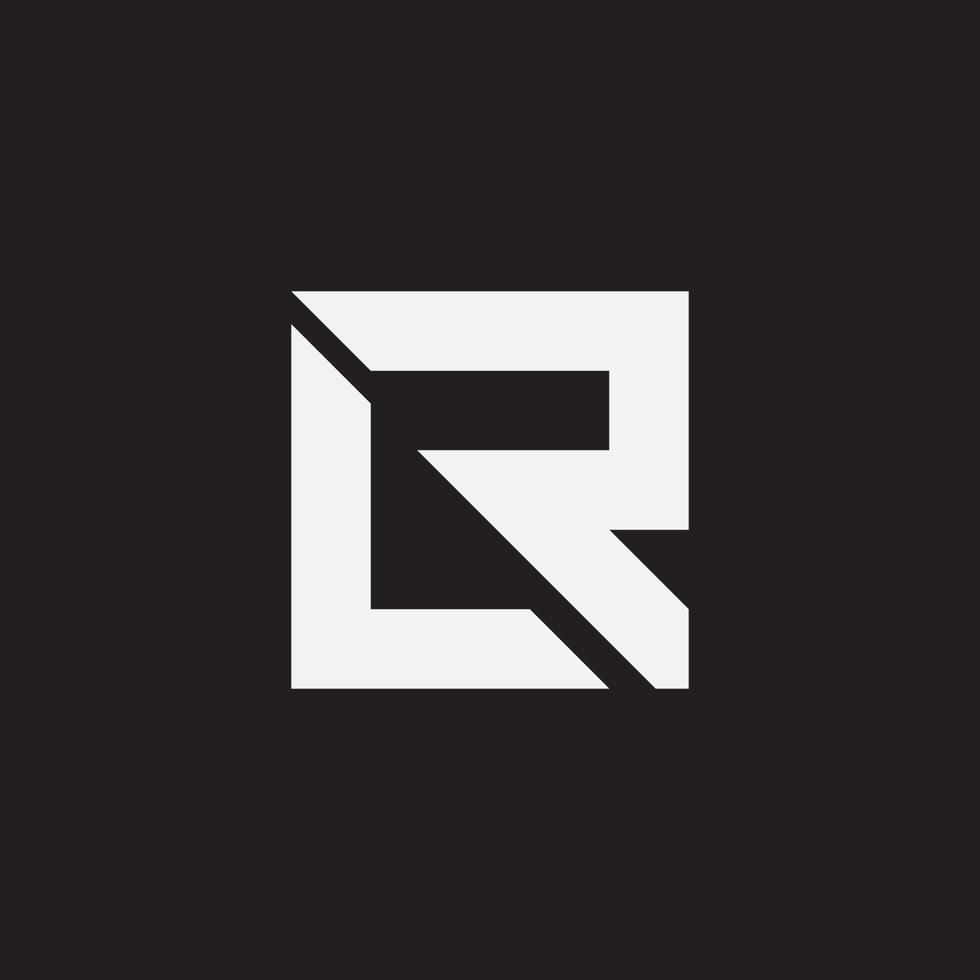 Initial letter LR monogram logo design. vector