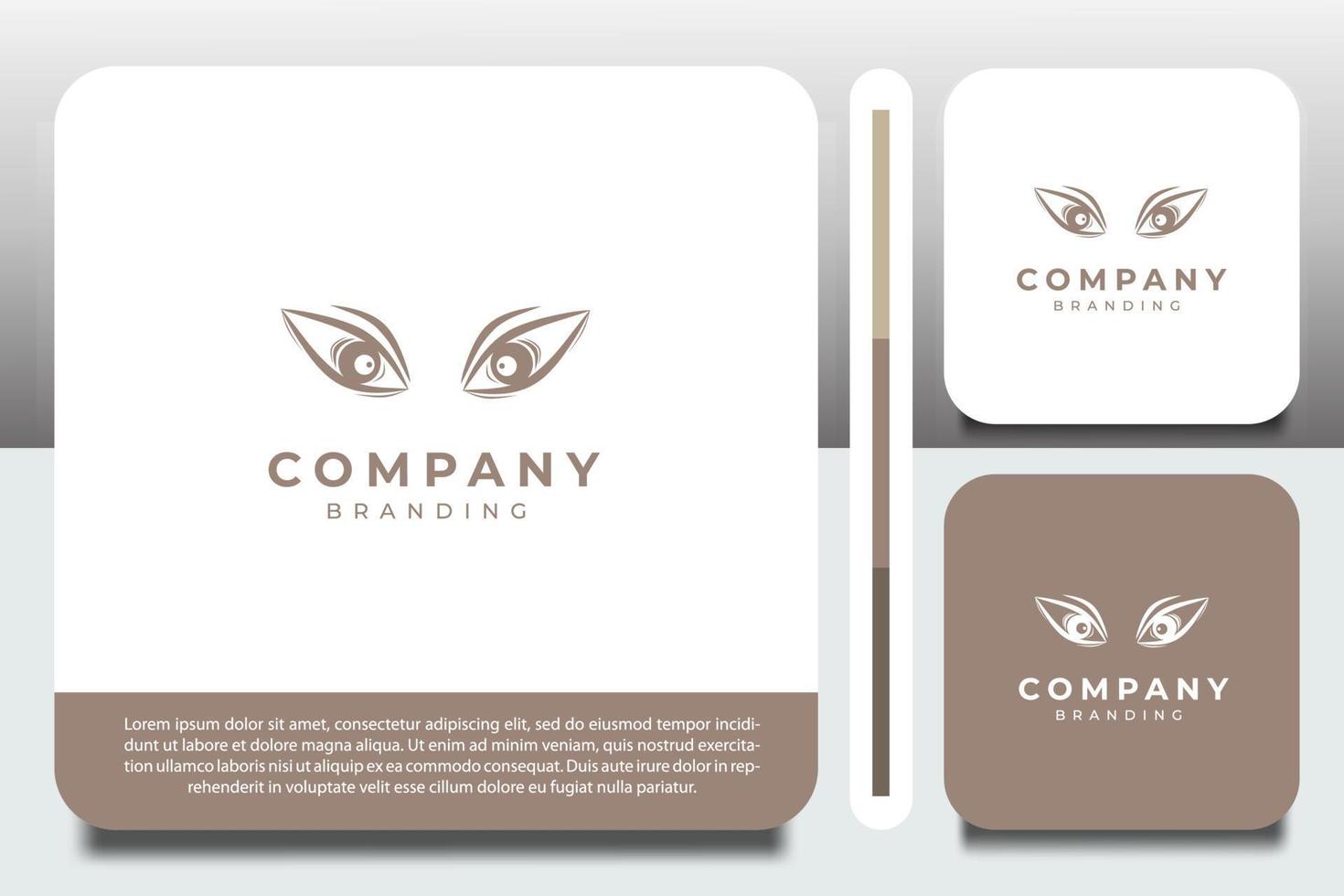 logo design template, with 2 eye icon vector