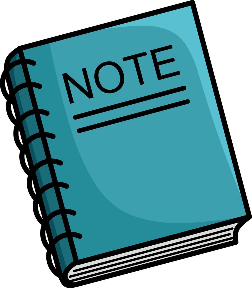 blue note book vector
