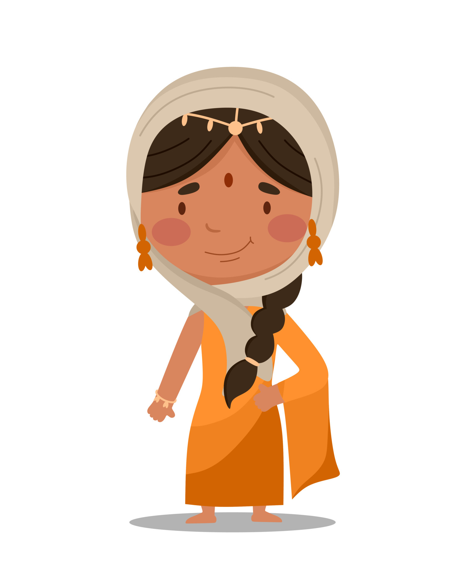 Indian girl is cute and funny. Vector illustration in a flat cartoon style 5488599 Vector Art at Vecteezy Indian girl is cute and funny. Vector illustration in a flat cartoon style 5488599 Vector Art at Vecteezy