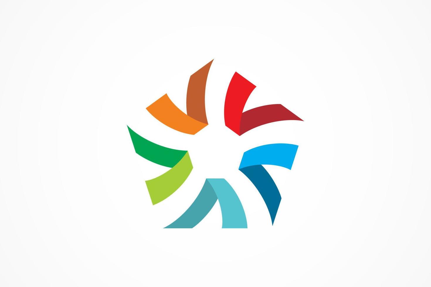 colorful partnership logo vector