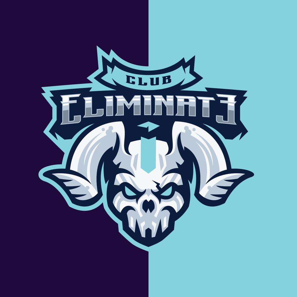 eliminate skull logo with vector