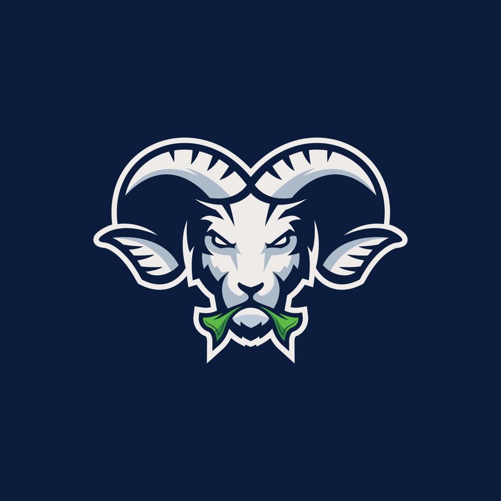 goat logo design with vector