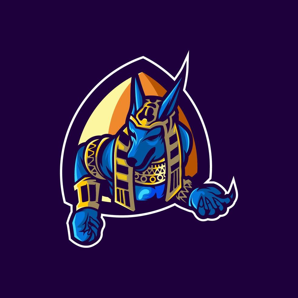 Anubis logo design vector