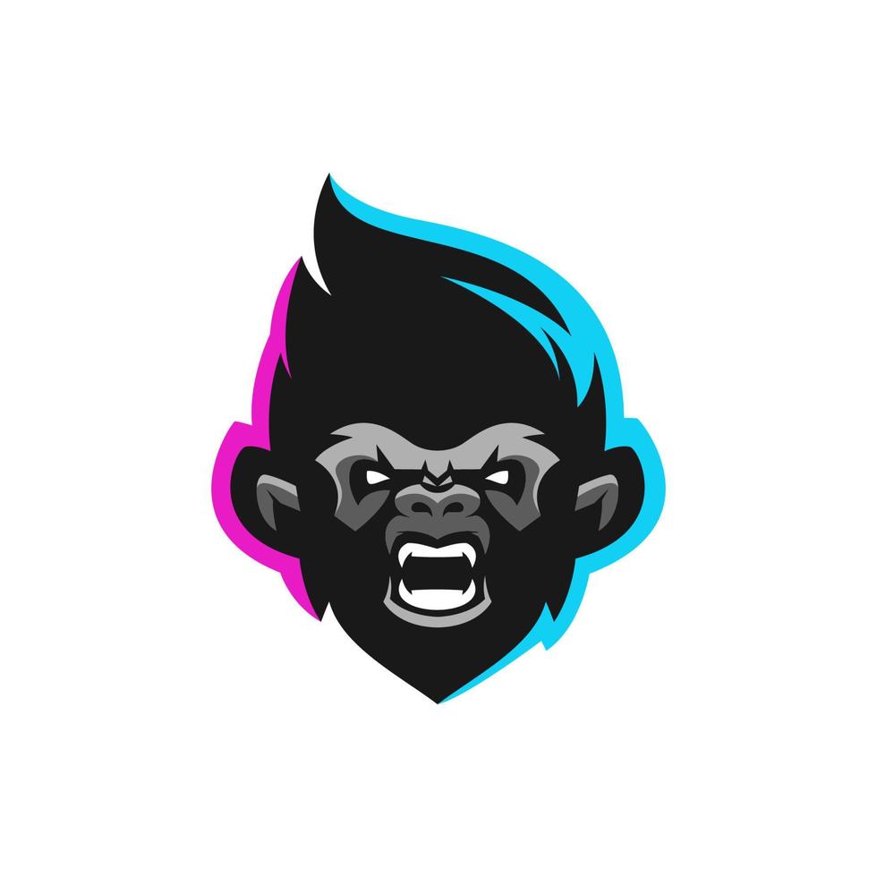 monkey logo design with vector