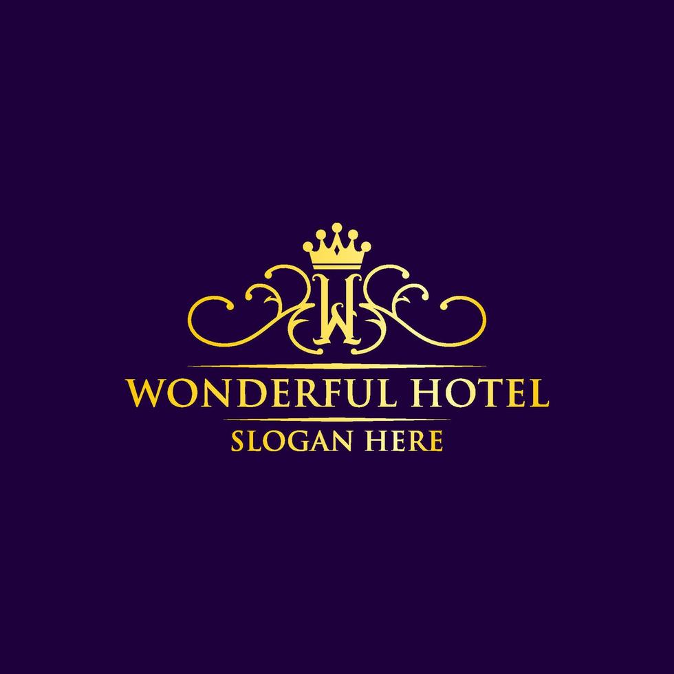 wonderful letter W with vector