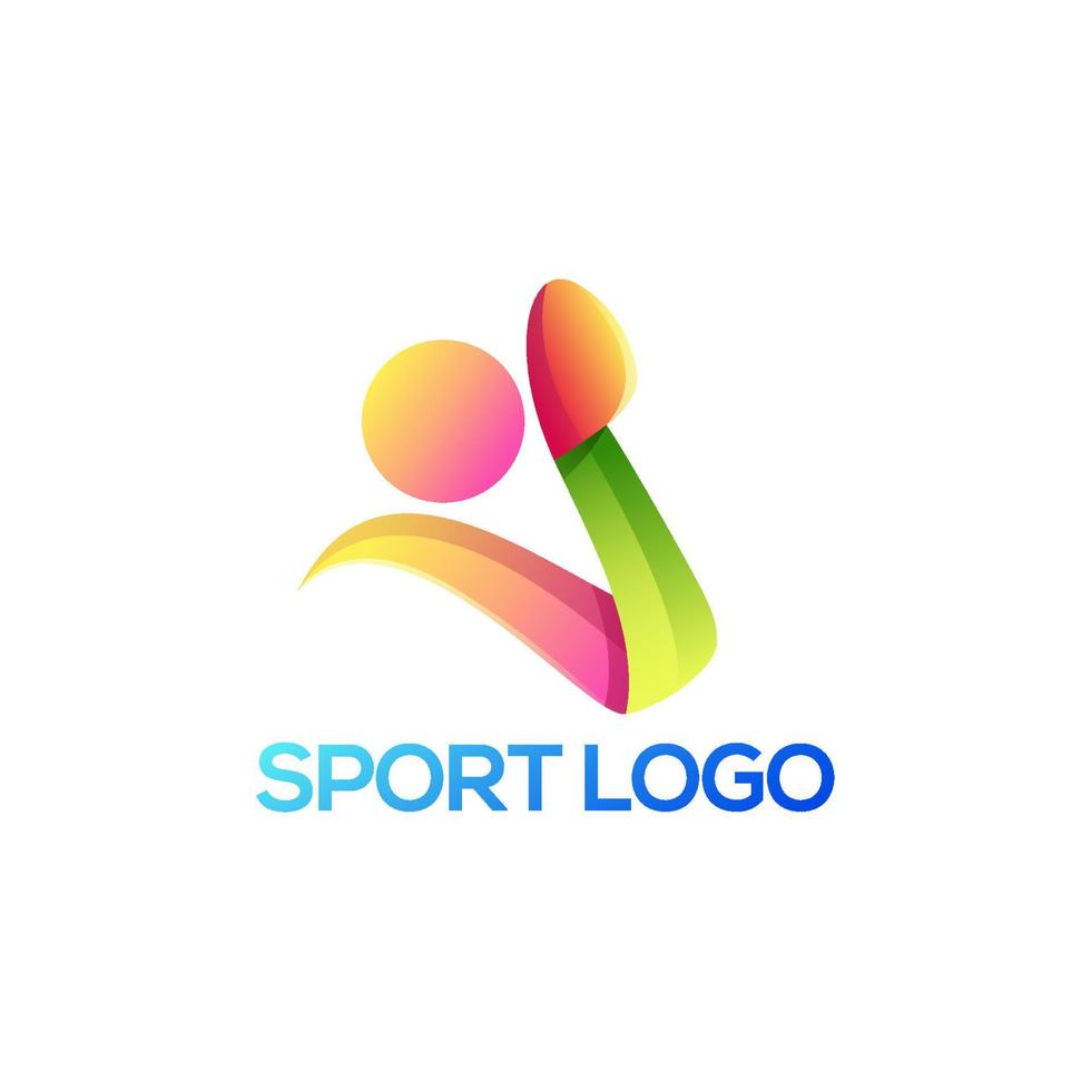 logotipo abstracto deportivo vector