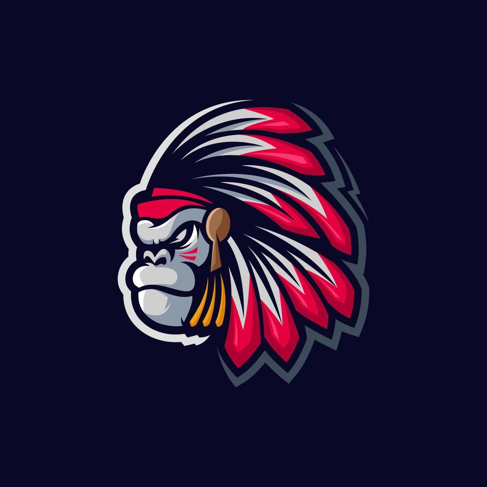 gorilla logo design vector