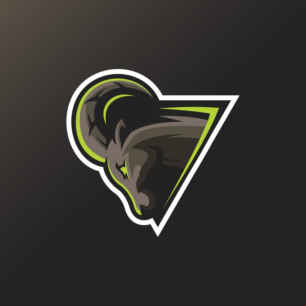 goat logo design vector