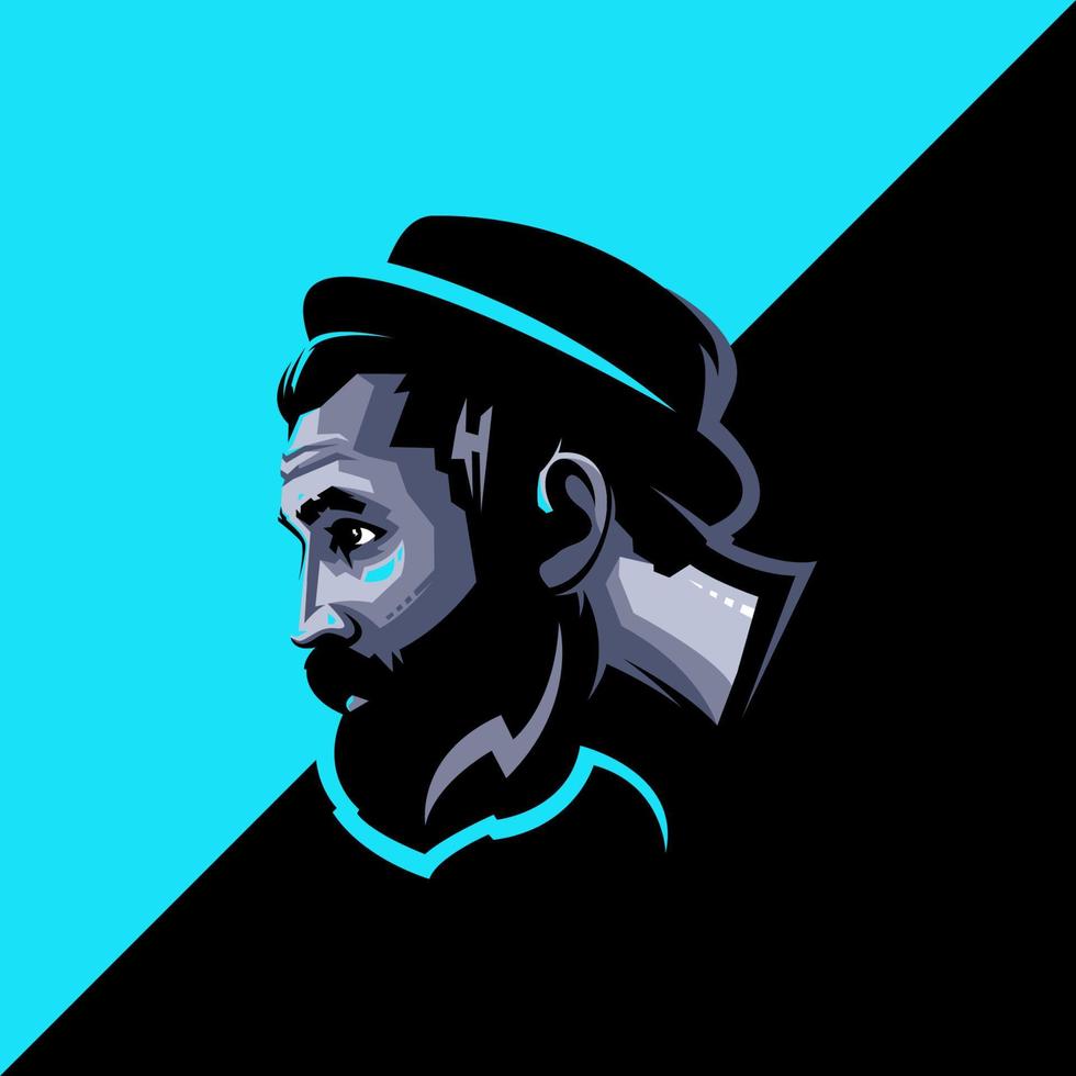 beard man logo vector