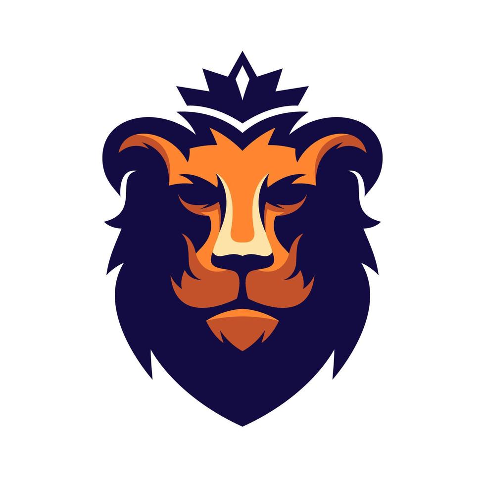 lion logo design with vector