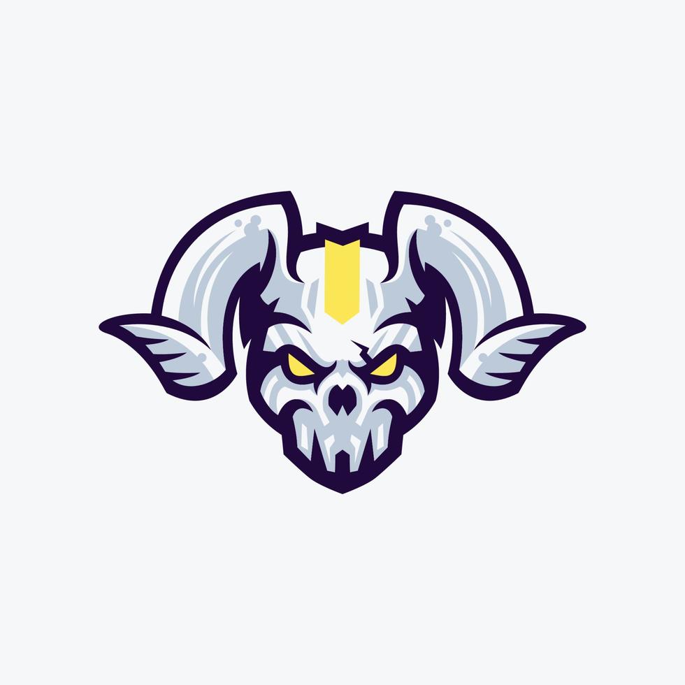 skull logo design with vector