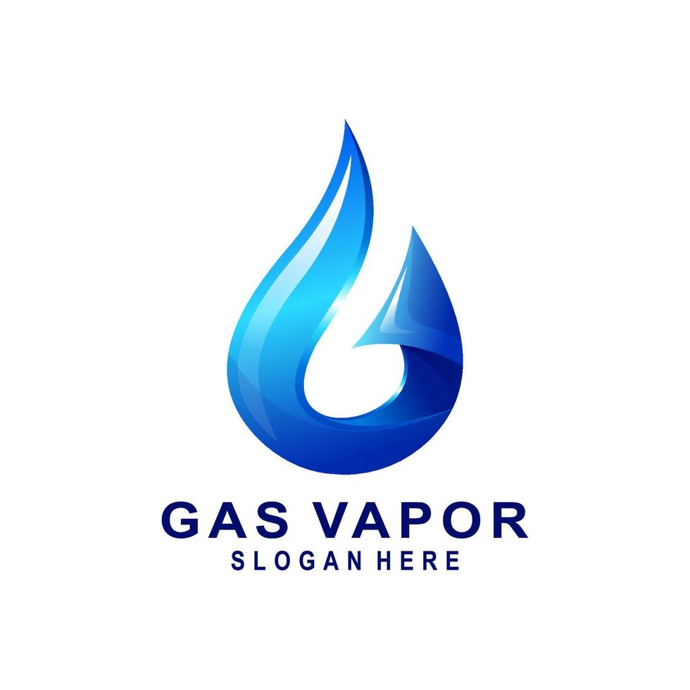 gas abstract logo design vector