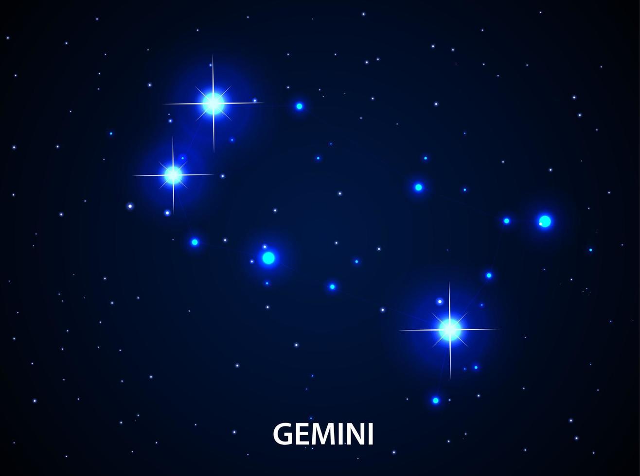 Set of Symbol Zodiac Gemini vector