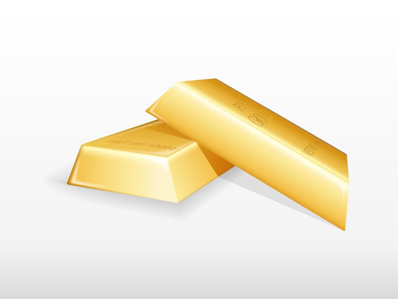 Illustration of gold bars vector