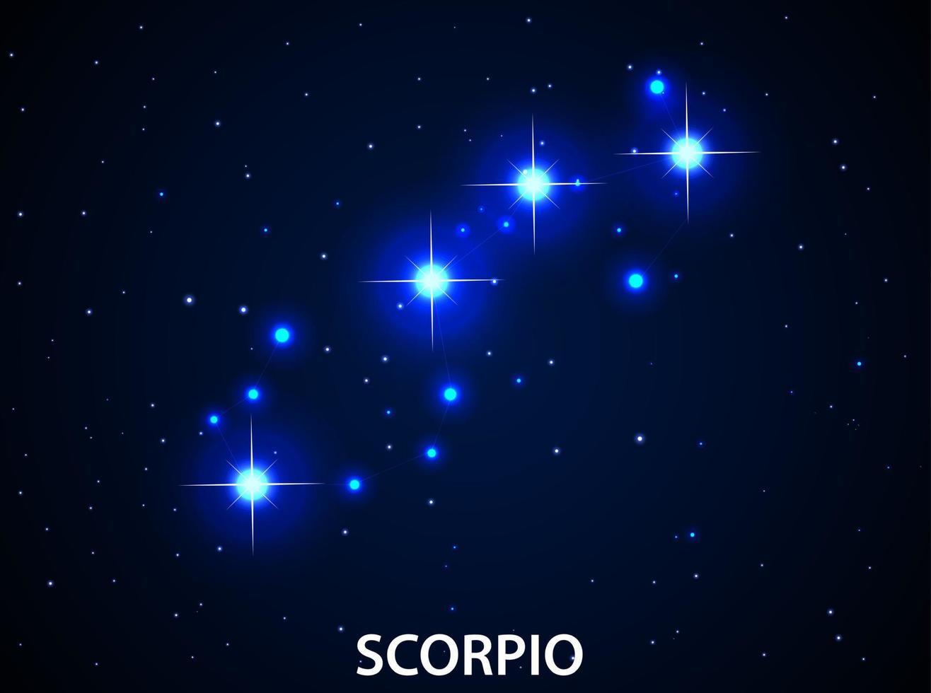 conjunto de símbolo zodiaco escorpio. ilustración vectorial vector