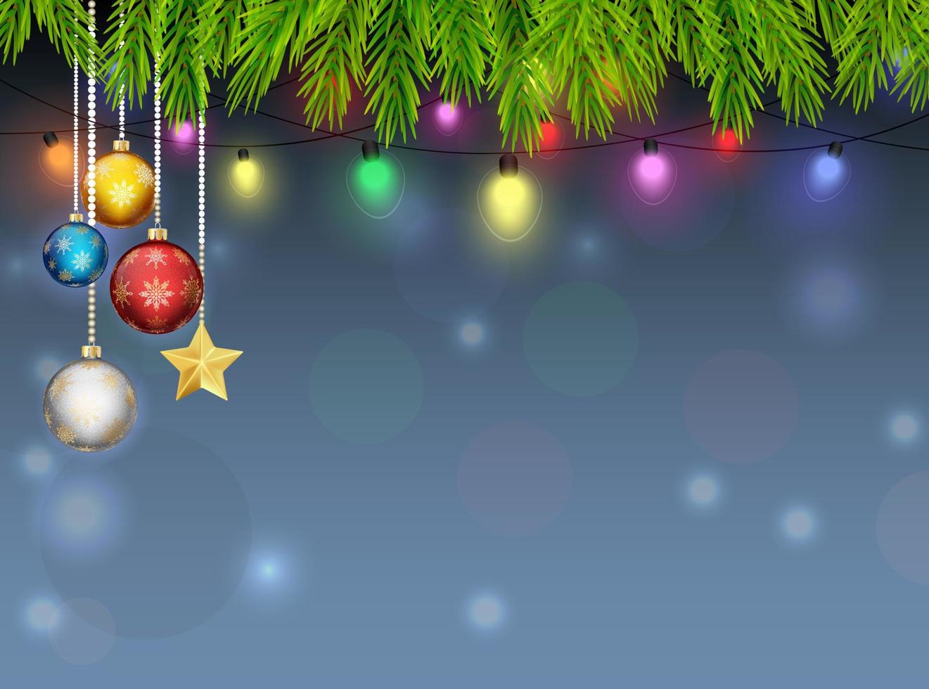 Christmas ornament background vector