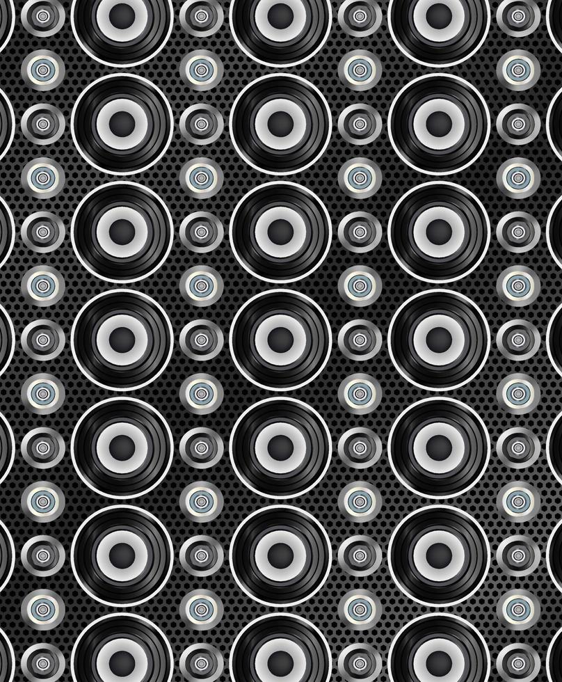 Audio speakers seamless pattern vector