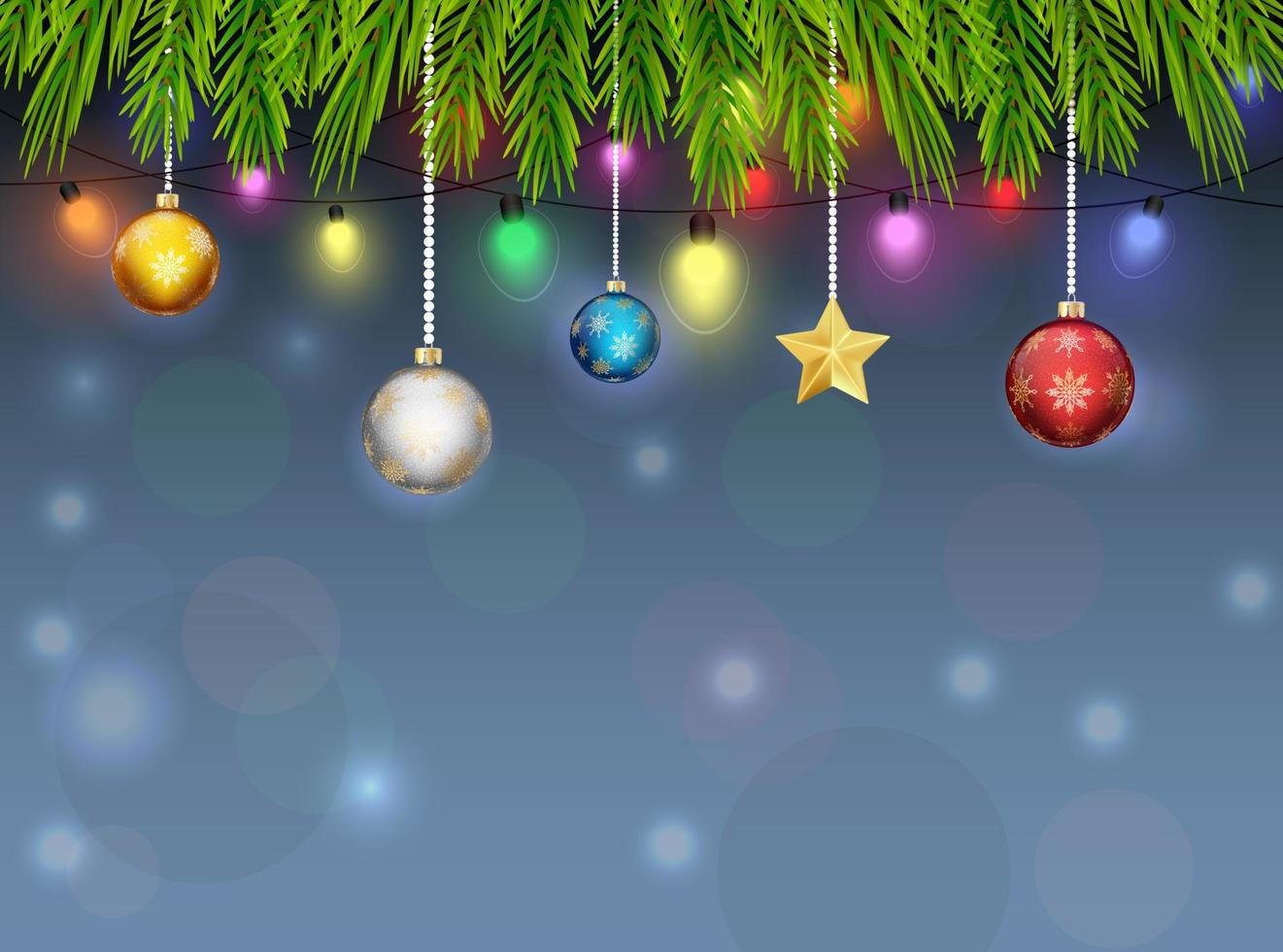 Christmas ornament background vector