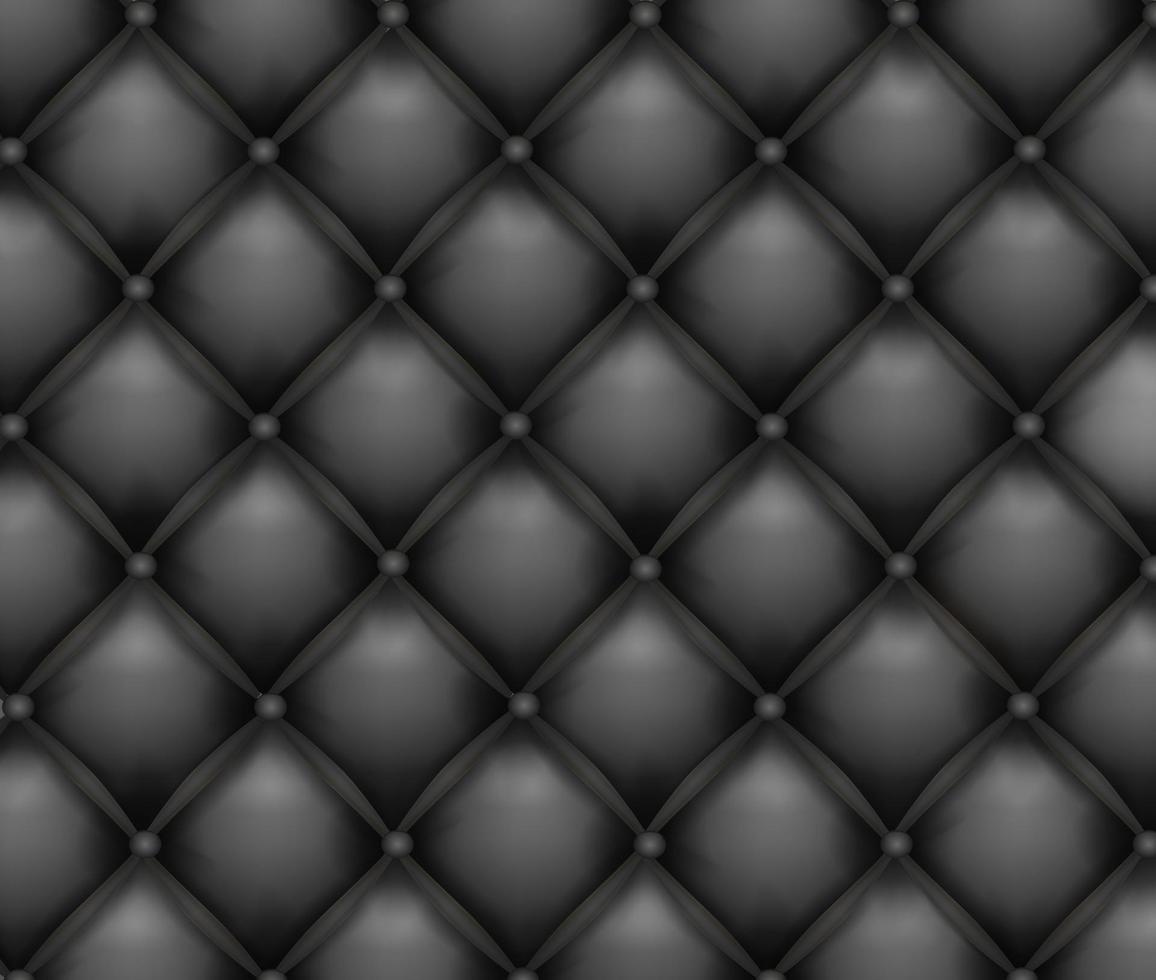 Texture leather upholstery sofa. Black background vector