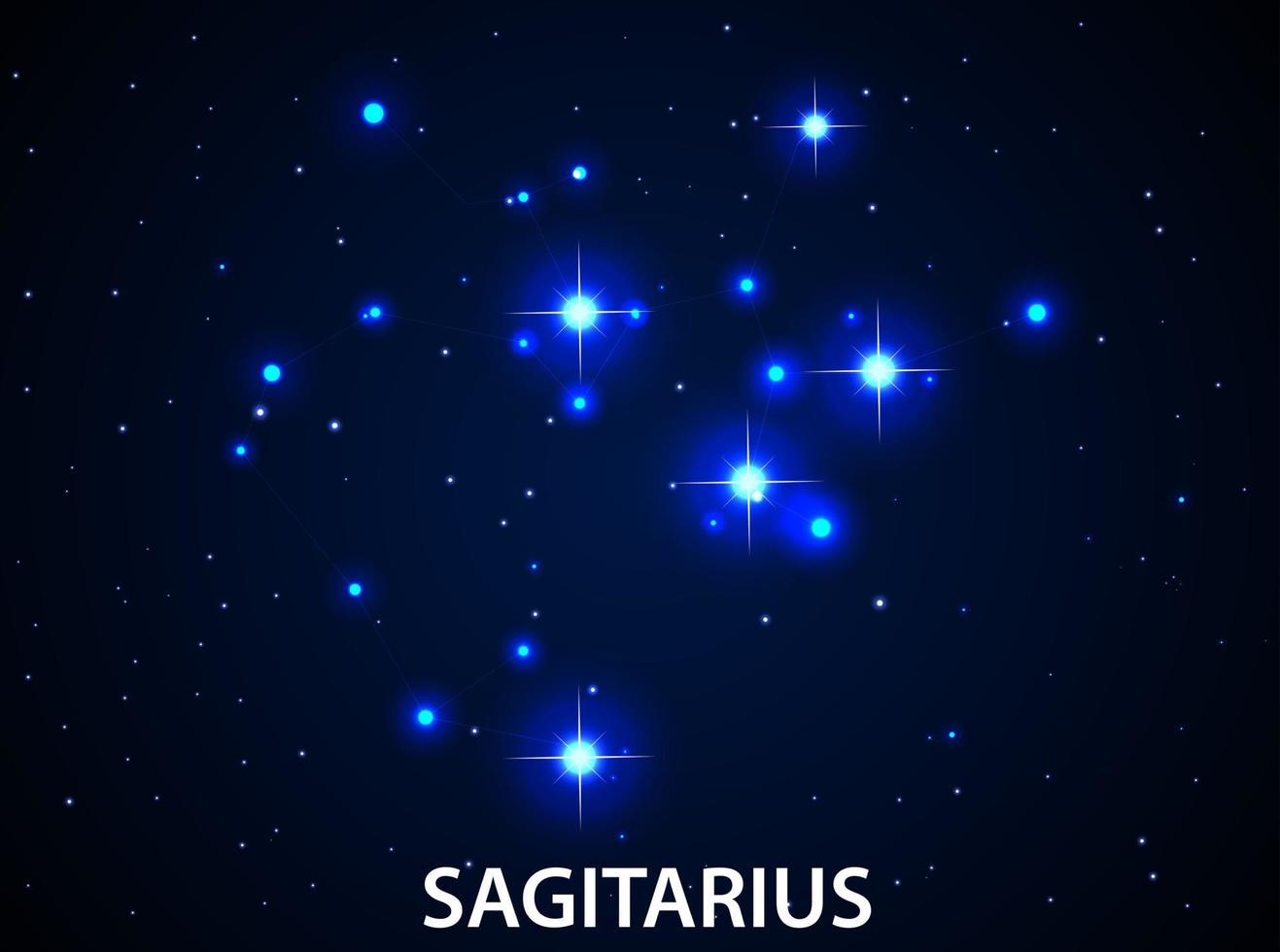 Set of Symbol Zodiac Sagittarius vector