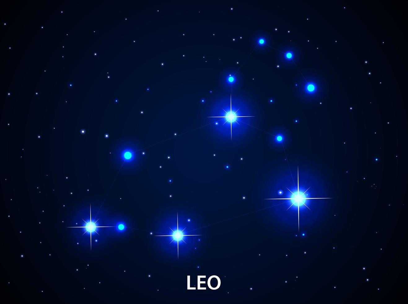 conjunto de símbolo zodiaco leo vector