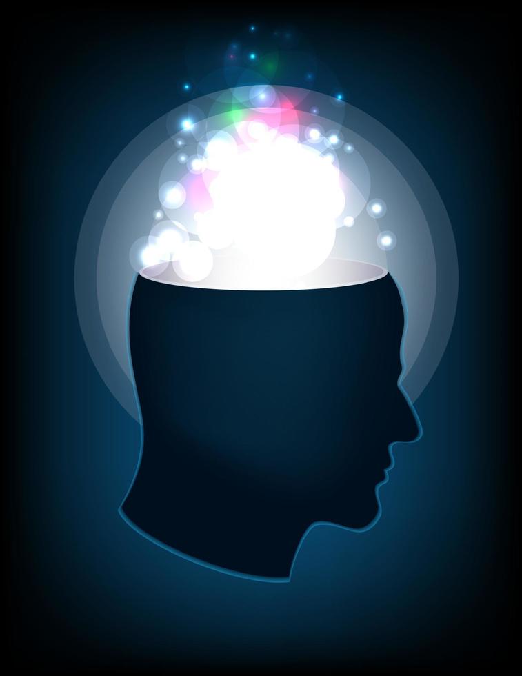 Head of the human mind vector