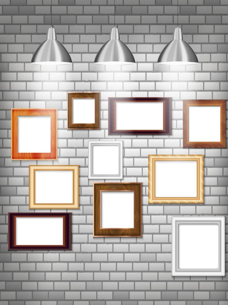 Picture frame vector on wall