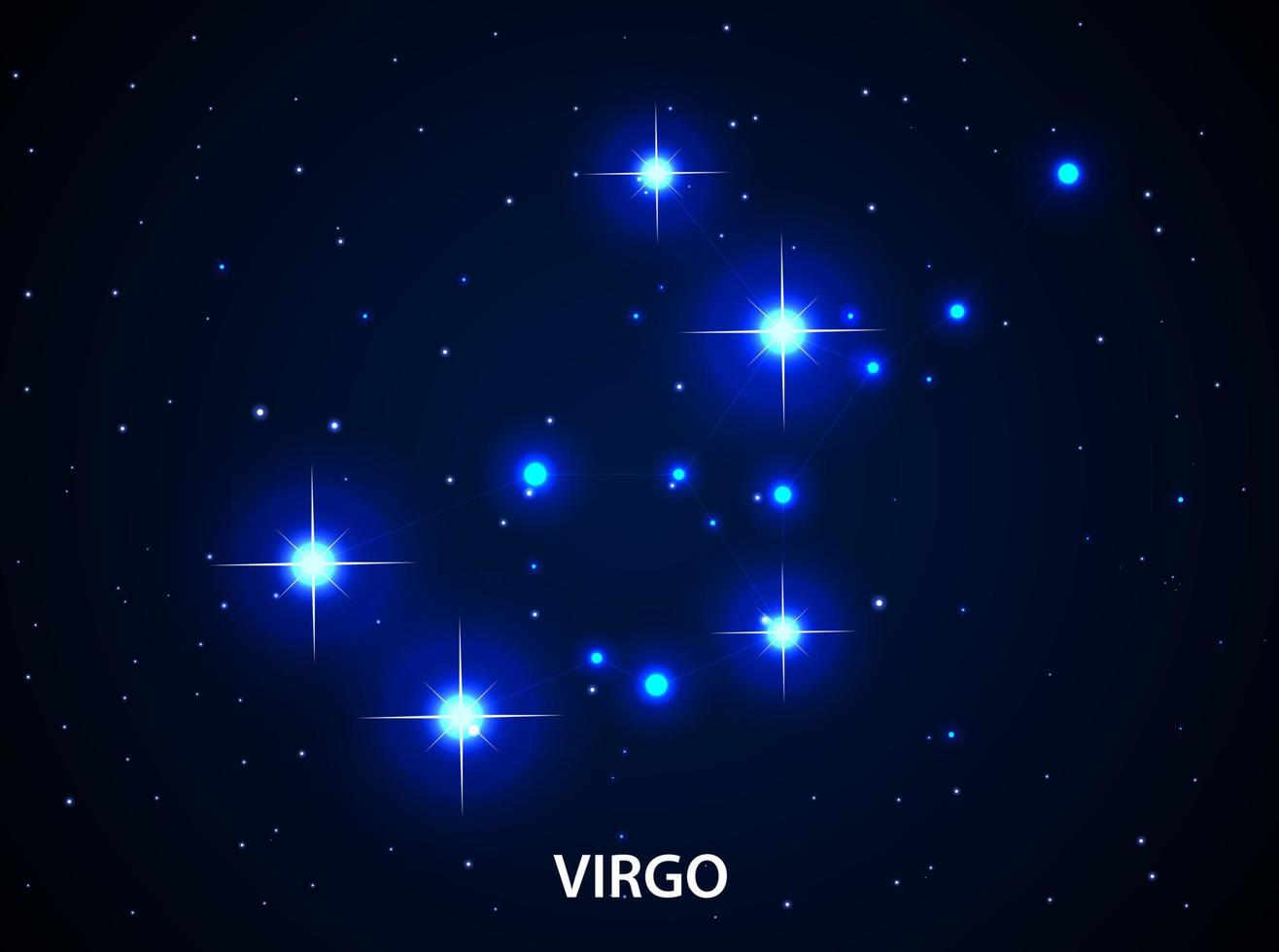 Set of Symbol Zodiac Virgo. vector illustration