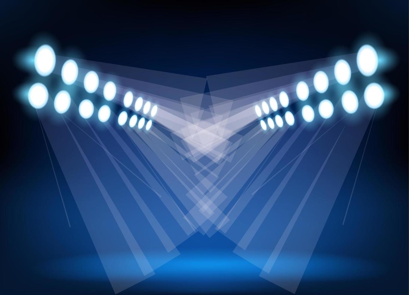 Blue spotlights. Vector