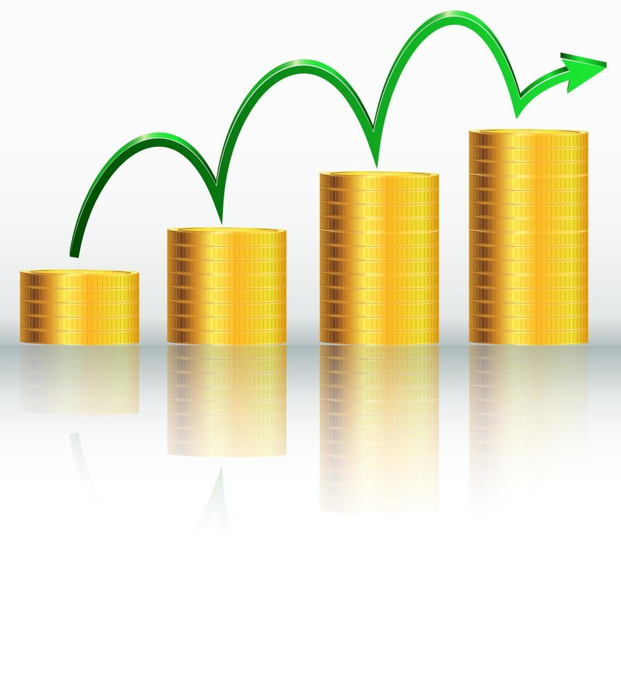 Financial uptrend concept vector