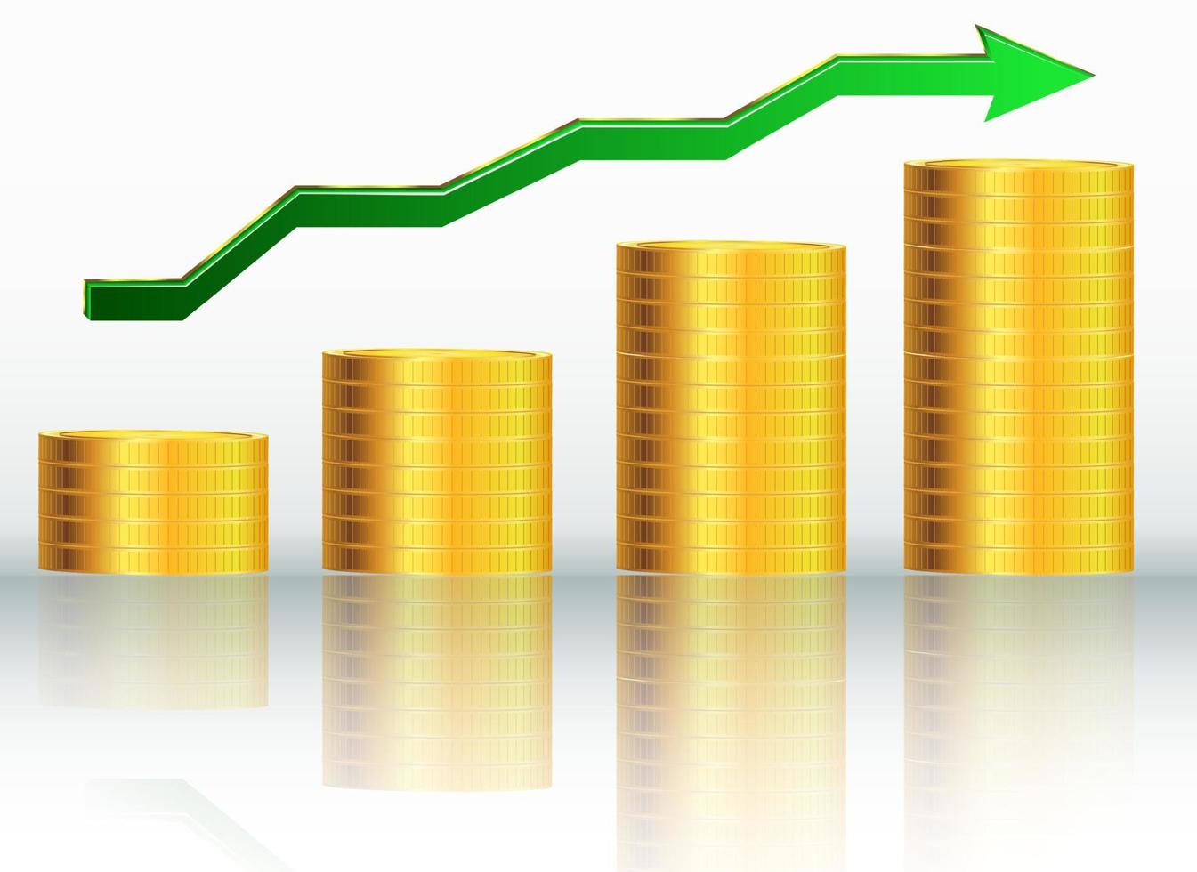 Financial uptrend concept vector