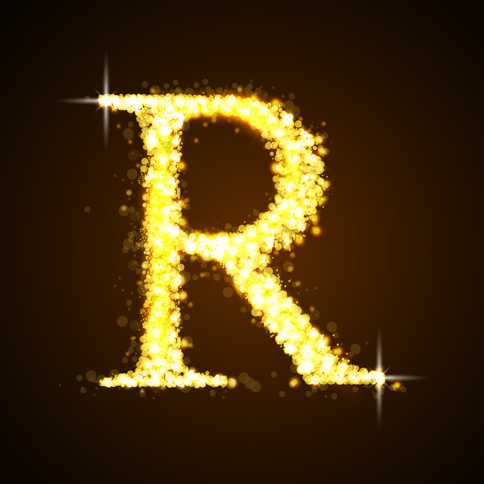 Alphabets S Of Gold Glittering Stars Vector Illustration 5489096 Vector Art At Vecteezy