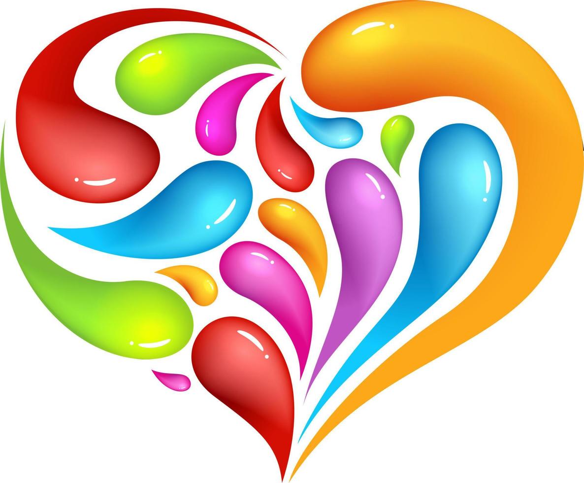 Colourful abstrak icon of heart vector