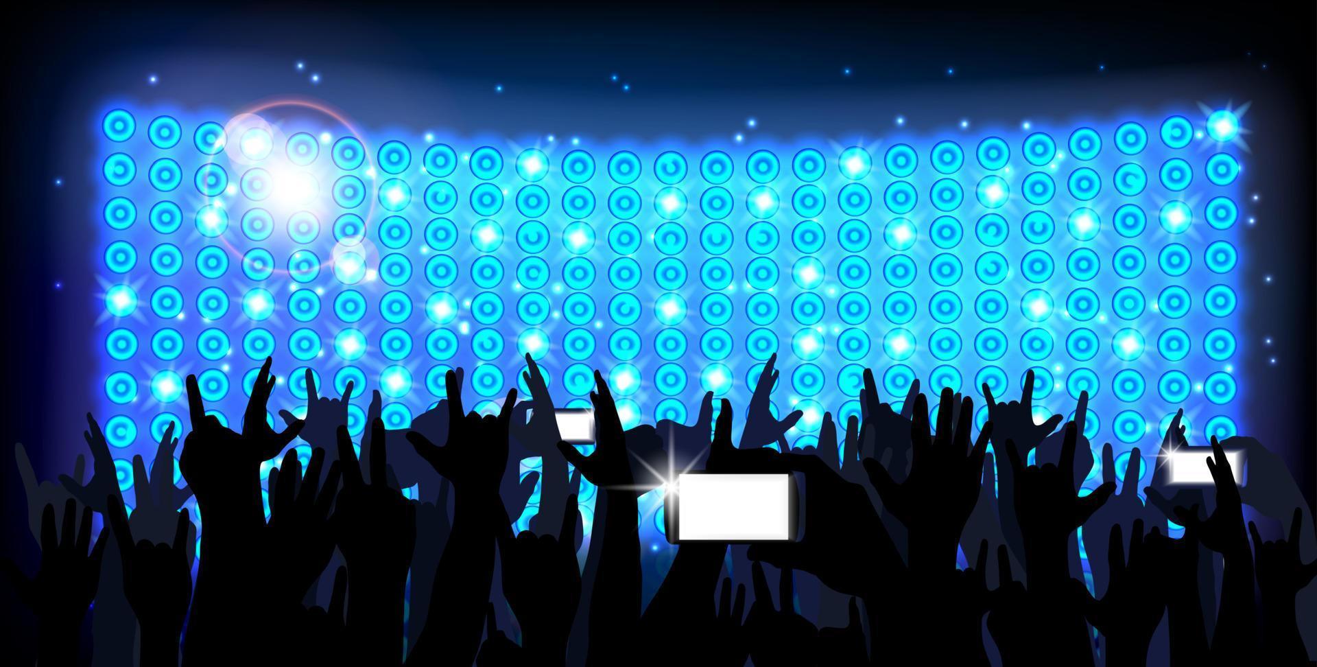 Blue of background  crowd of party people. Vector