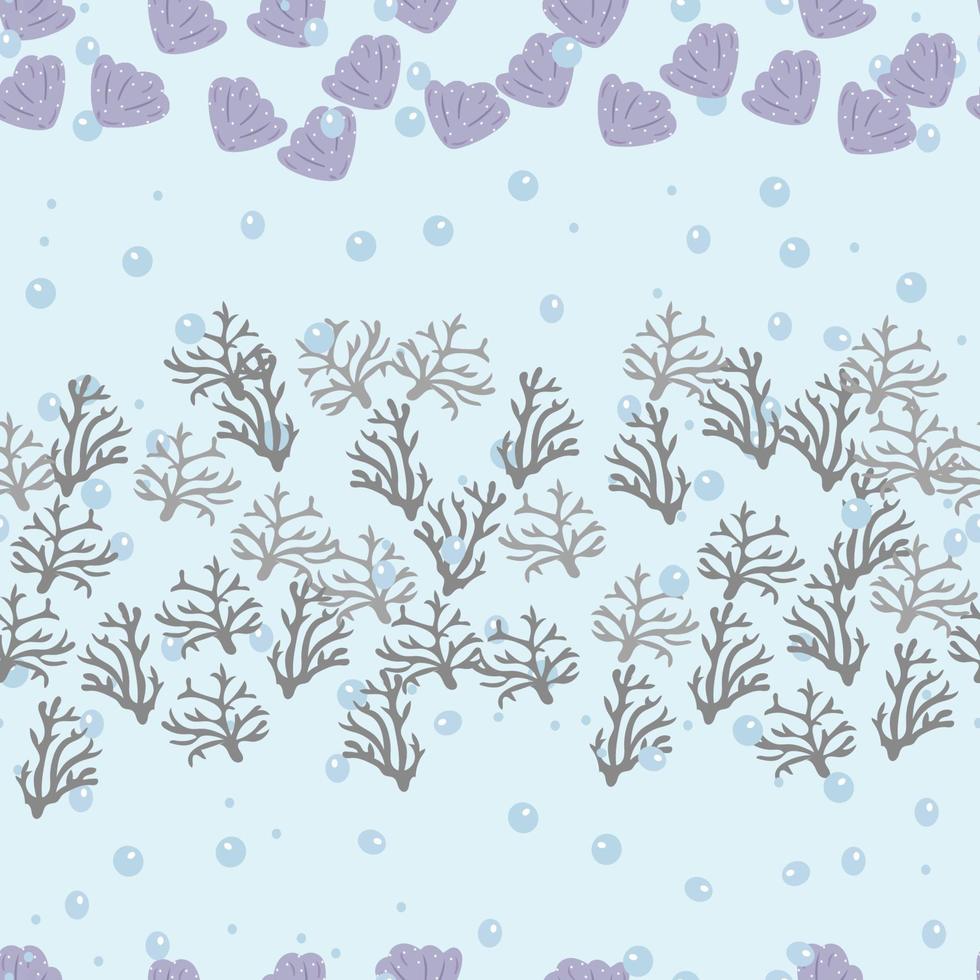 beautiful seamless pattern of coral shell vector