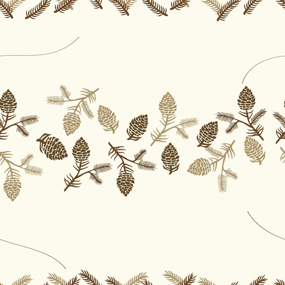 beautiful seamless pattern of pine vector