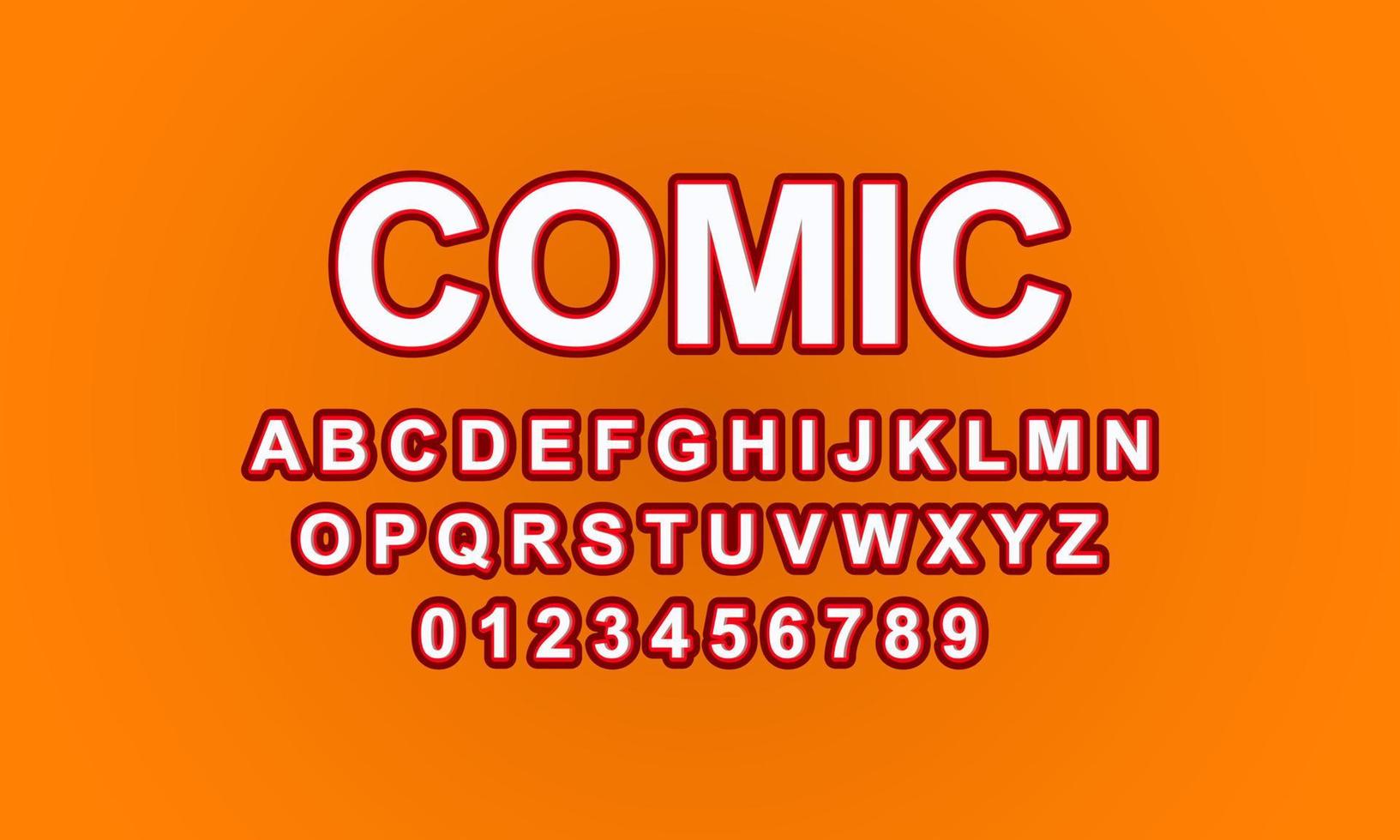 Editable text effect comic title style vector