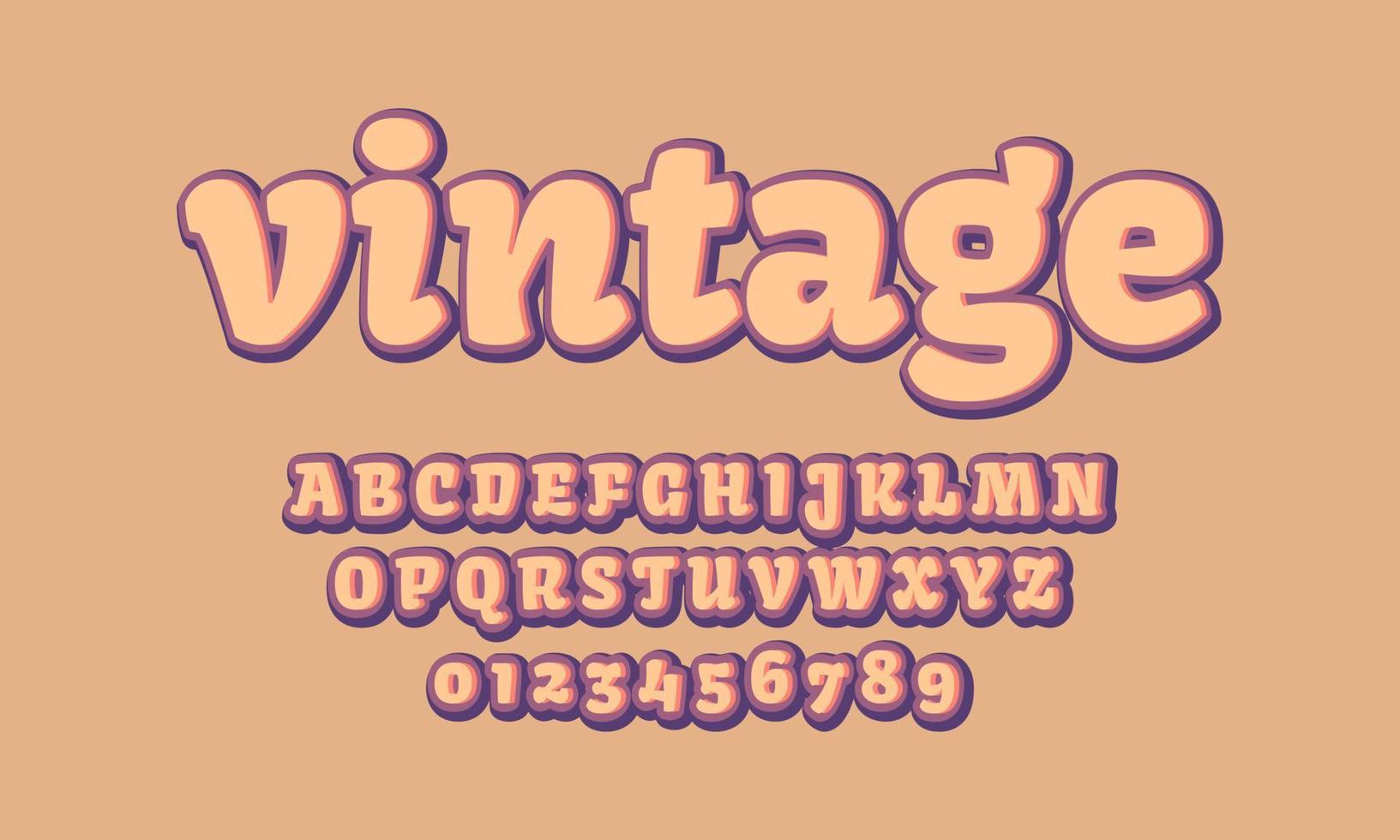 efecto de texto editable estilo de título vintage vector