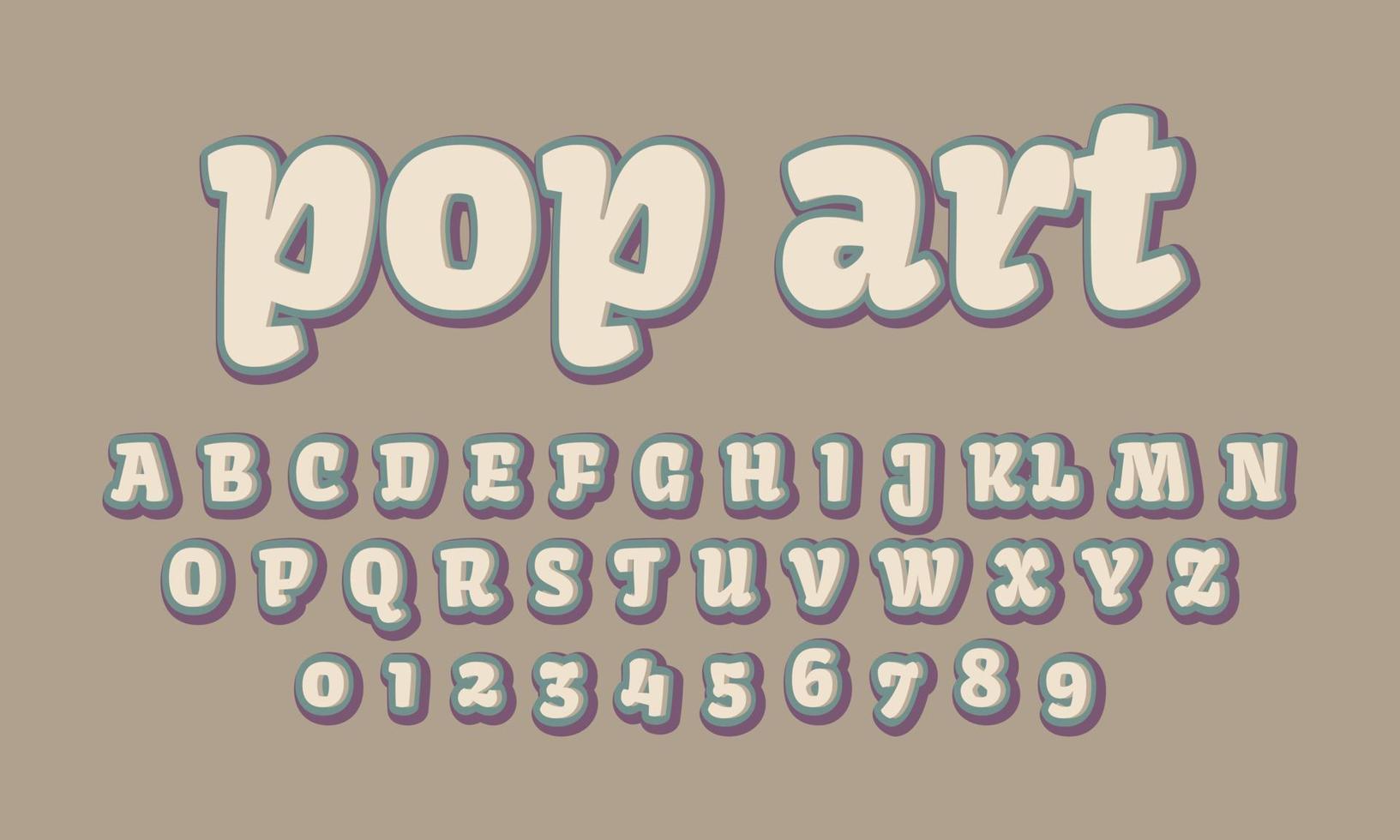 pop art text effect vector illustration