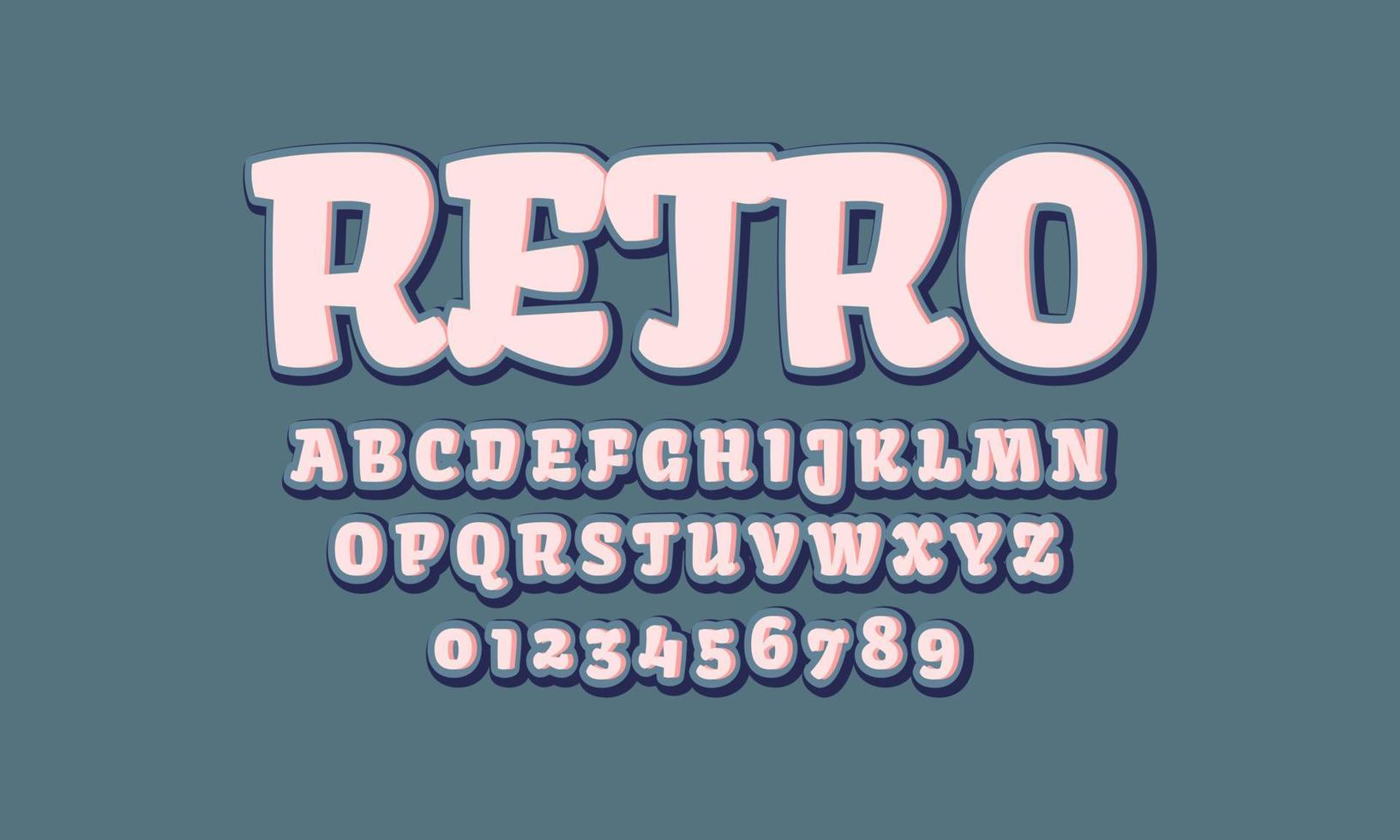 Editable text effect retro title style vector