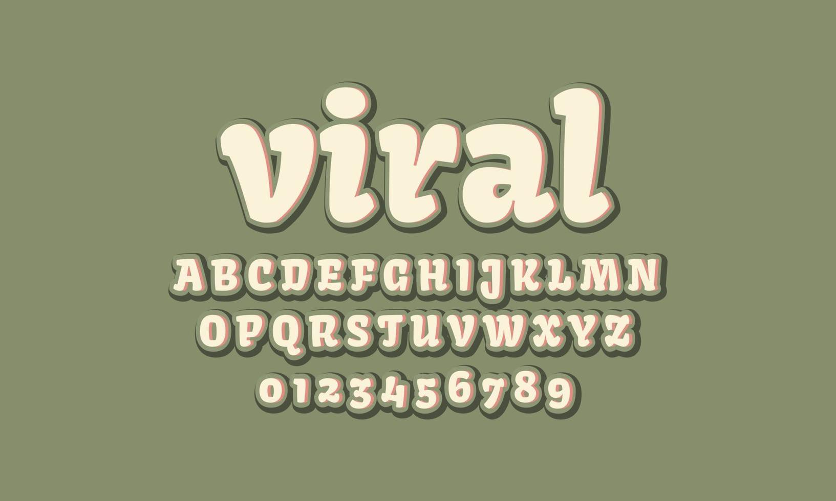 Editable text effect viral title style vector