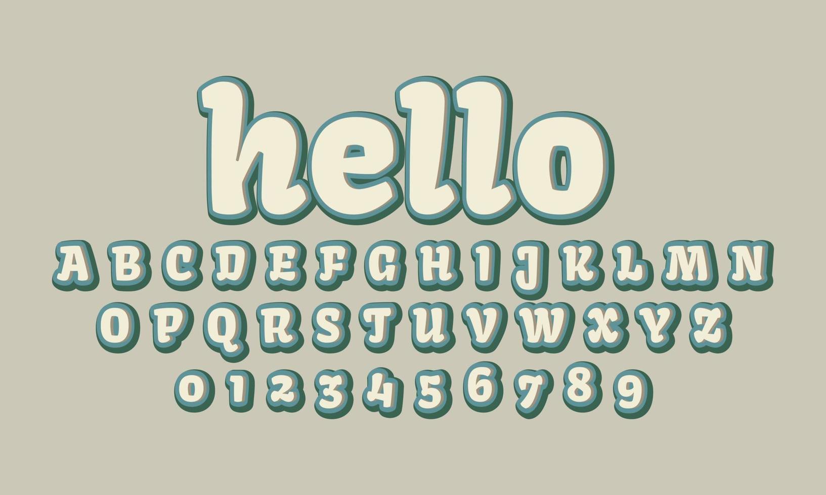 Editable text effect hello title style vector