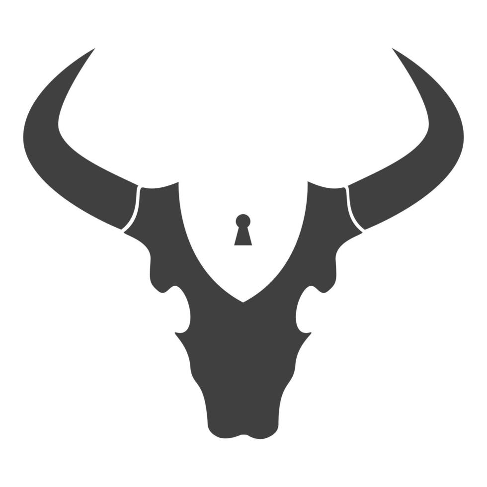 cow skull with shield logo design vector graphic symbol icon sign illustration creative idea