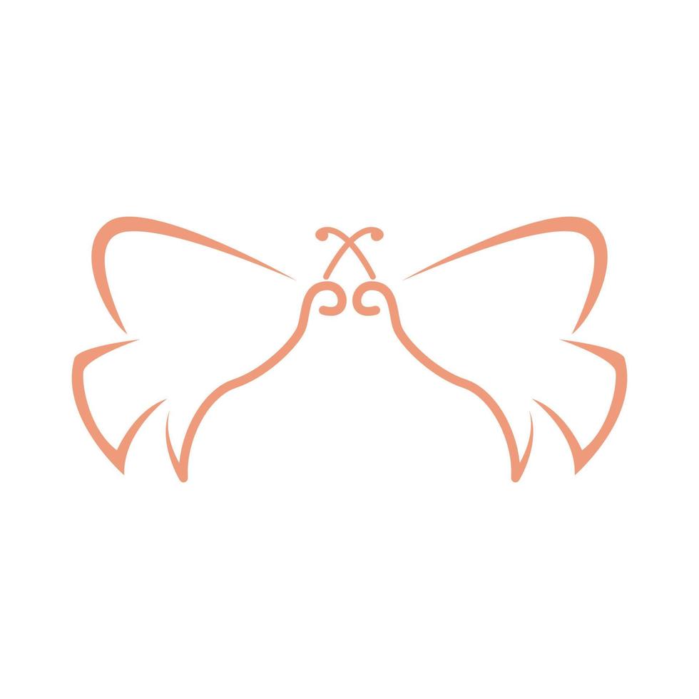 aislado mariposa doble diseño de logotipo vector gráfico símbolo icono ilustración idea creativa